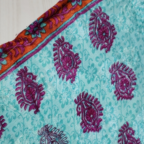 Darn Good Yarn Sari Silk Wrap Skirt Tea Regular - Picture 9 of 16